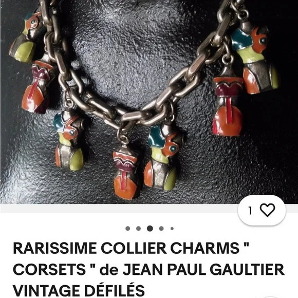 Rare Vintage Jean Paul Gaultier Statement “Corsets” Charm Necklace - Picture 11 of 12